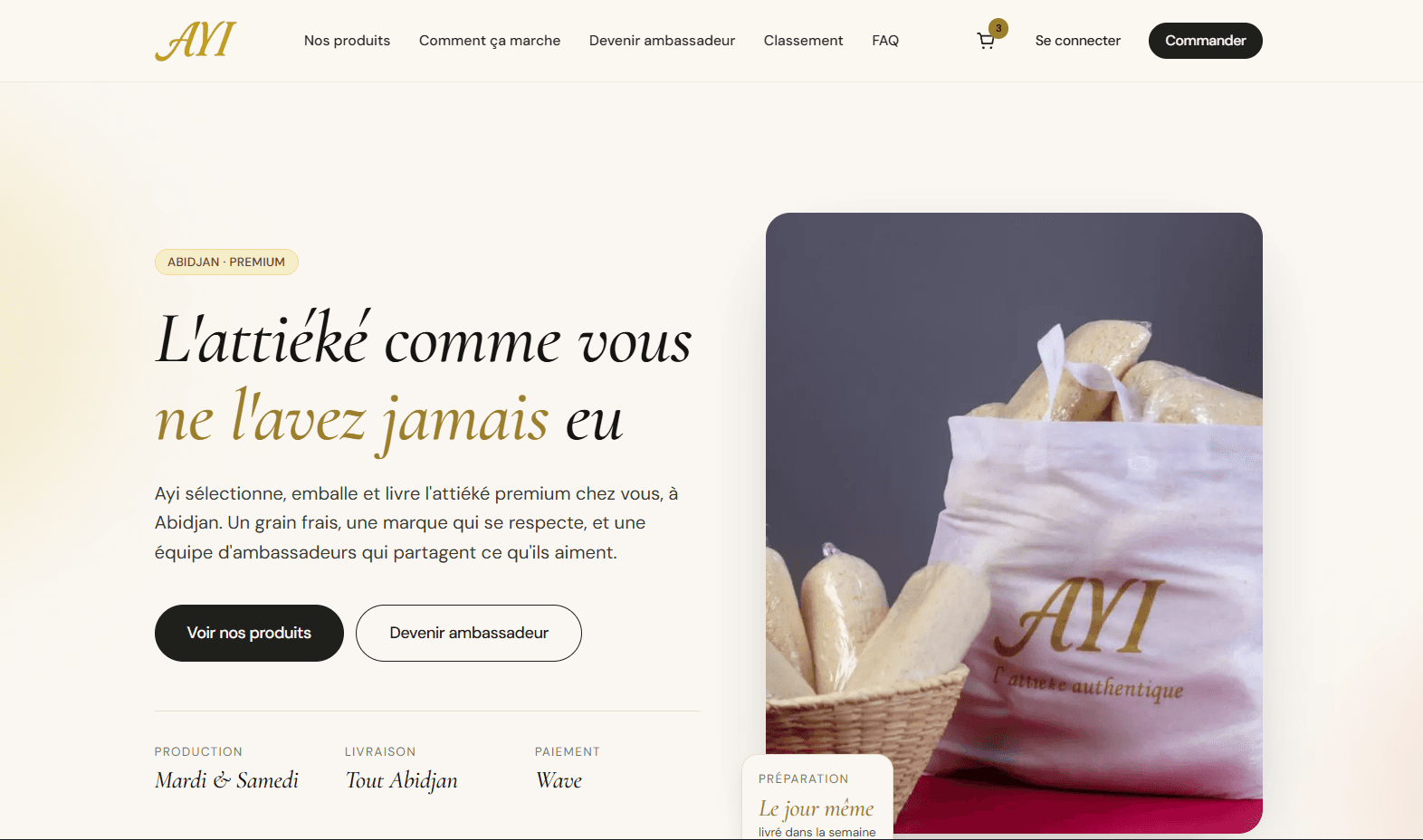 Hero — Ayi Premium