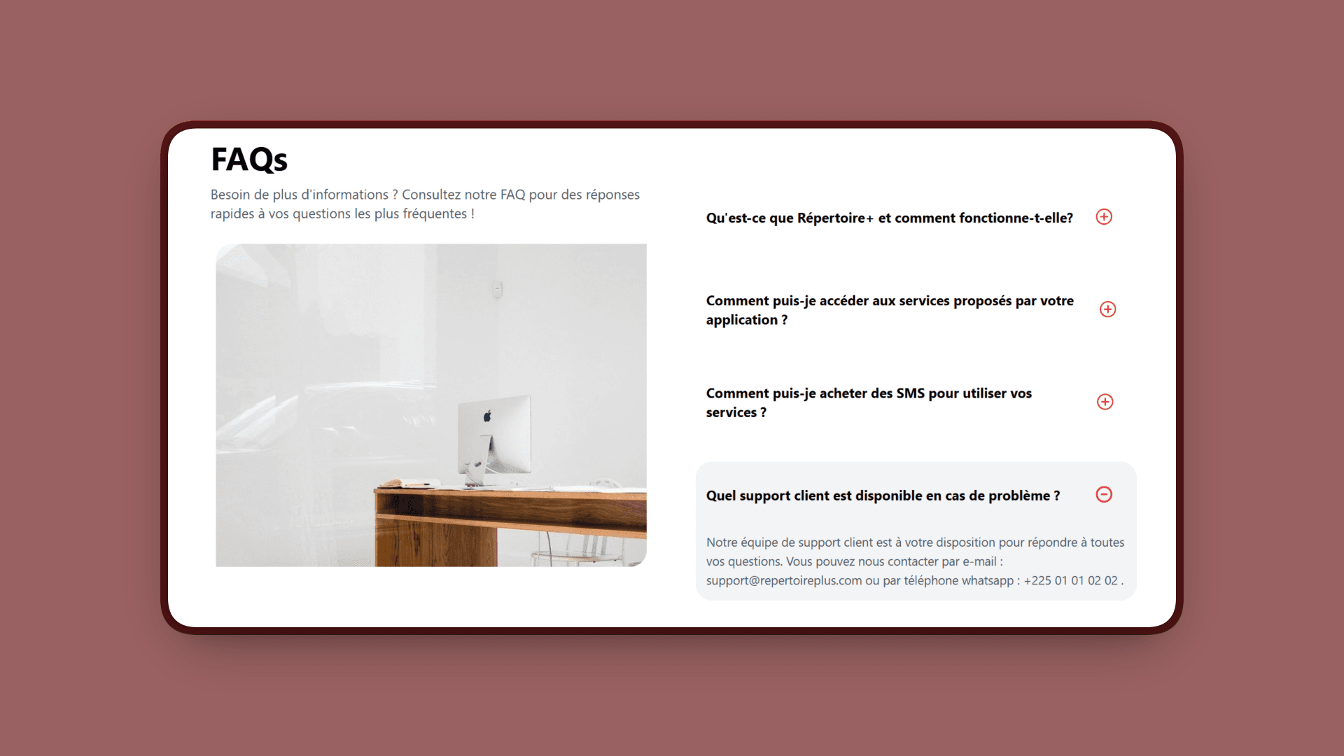 Faqs - Question fréquentes